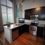 Granite Countertops And Stainless Steel Appliances At Drayton Mills Loft Apartments In Spartanburg, SC